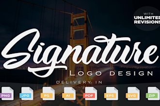 design modern luxury photography handwritten signature logo