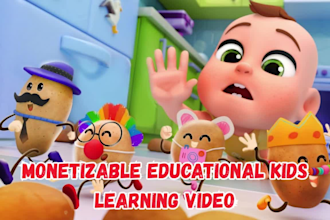 create monetizable educational kids learning videos for youtube kids channel