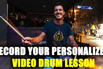 record your personalized video drum lesson