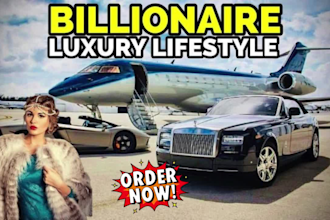 create faceless youtube cashcow video for top 10 luxury travel lifestyle finance