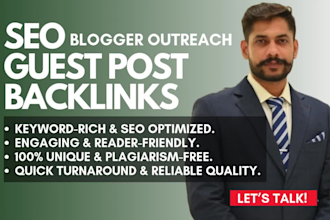 provide powerful blogger outreach and guest post backlinks for SEO