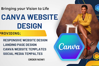 create canva website design canva website redesign canva templates landing page