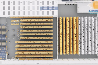 create 3d factory warehouse logistics visualization and supply chain animation