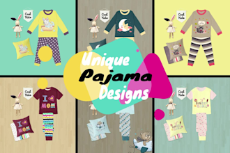 create pajama dress designs for boys, girls, and baby