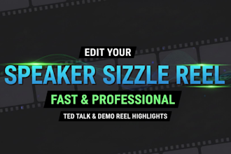 edit your speaker sizzle reel, demo reel, or ted talk highlight video