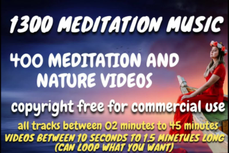 给1300个冥想放松音乐与自然视频，声音