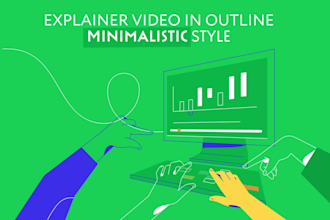 make an explainer video in outline minimalistic style