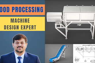 design food processing machine and 3d cad models for dfm