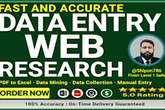 be an expert data entry typing work job, ms excel data entry and copy paste