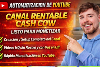 crea y monetiza canales automatizados, vídeos de vacas lecheras de alta calidad