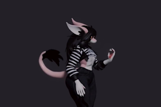 create vrchat avatar, vrc character, vrc avatar, 3d vtuber model, 3d animation
