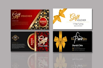 design gift card, loyalty card, voucher, coupon fast delivey