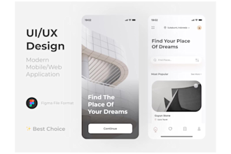 do clean and minimalist mobile app ui design