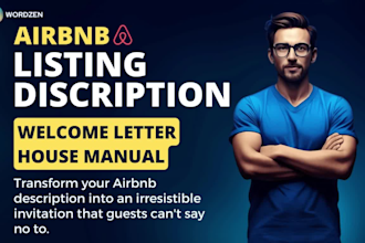 write airbnb description, house manual and welcome letter
