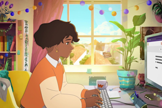 create lofi loop animation video, lofi illustration anime lofi girl animated gif