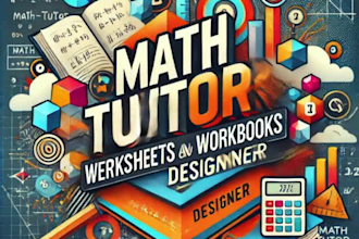 be online math tutor and design custom KDP math worksheets workbooks activities