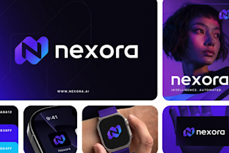 create business logo, brand identity design and full branding kit