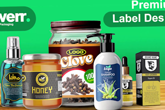 create premium custom label design for your product