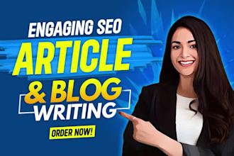 do engaging SEO article writing or blog writing in 24 hours