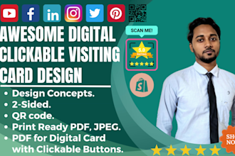 create an awesome digital visiting card design