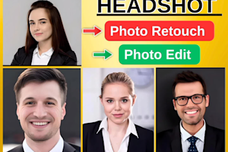 professional headshot photo editing and retouching in 3 hrs