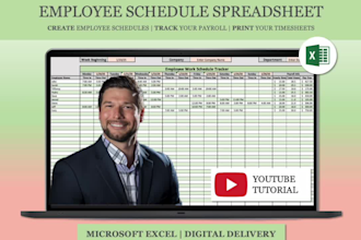 send an employee work schedule tracker excel spreadsheet