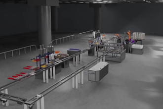 do 3d industrial animation robotics arm animation factory warehouse animation