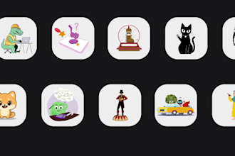 create character mascot rive, lottie animations web and app