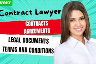 write contract, legal agreement, privacy policy, business documents as a lawyer