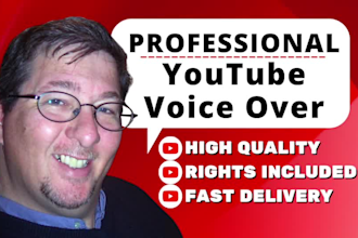 narrate your youtube channel with american male voice over