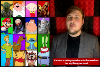 record cartoon and videogame character impressions for you
