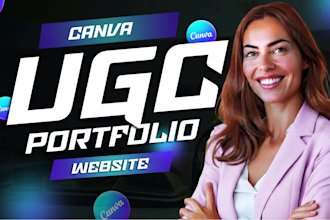 design a canva ugc portfolio website for creators