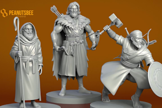 do sculpting for 3d character statue, toys, and action figure for 3d printing