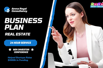 write an investor ready real estate, saas, tech business plan or pitch deck