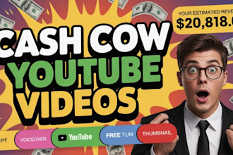 create cash cow videos to boost your youtube automation channel revenue to 30k