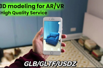 provide glb, gltf and usdz models for website