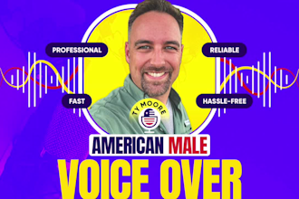 record a clear professional american voice over