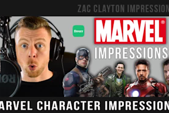 record an amazing marvel character impression