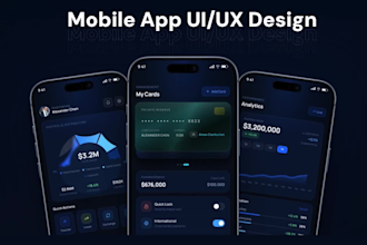 design modern mobile app UI UX in figma for ios and android