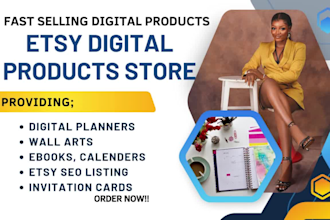 set up etsy digital products shop etsy digital products etsy product listing SEO