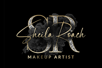 do rose gold smoke, boutique cosmetics or beauty logo design