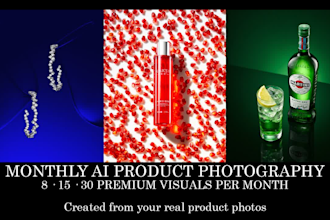 create monthly ai product photography