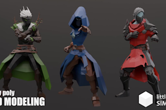 create a low poly 3d character for your game