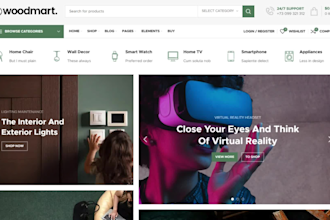 design multi vendor mini shop ecommerce fashion website like amazon online store