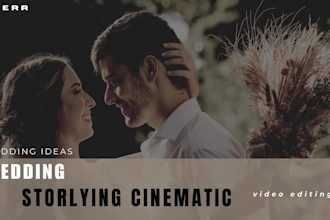 do professional wedding and cinematic video editing