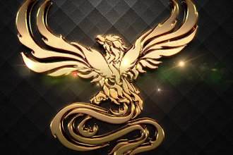 design a stunning 3d metallic gold logo in 24 hours