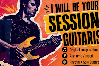 record studio quality rock or metal rhythm and lead guitars
