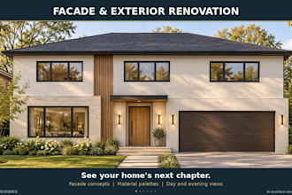 redesign your house facade and exterior with realistic 3d renders