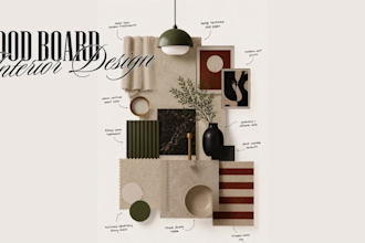 create an interior design mood board for any room