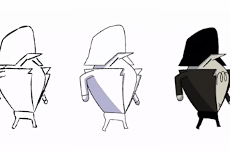 animate a walk or run cycle in 2d hand drawn frame by frame animation